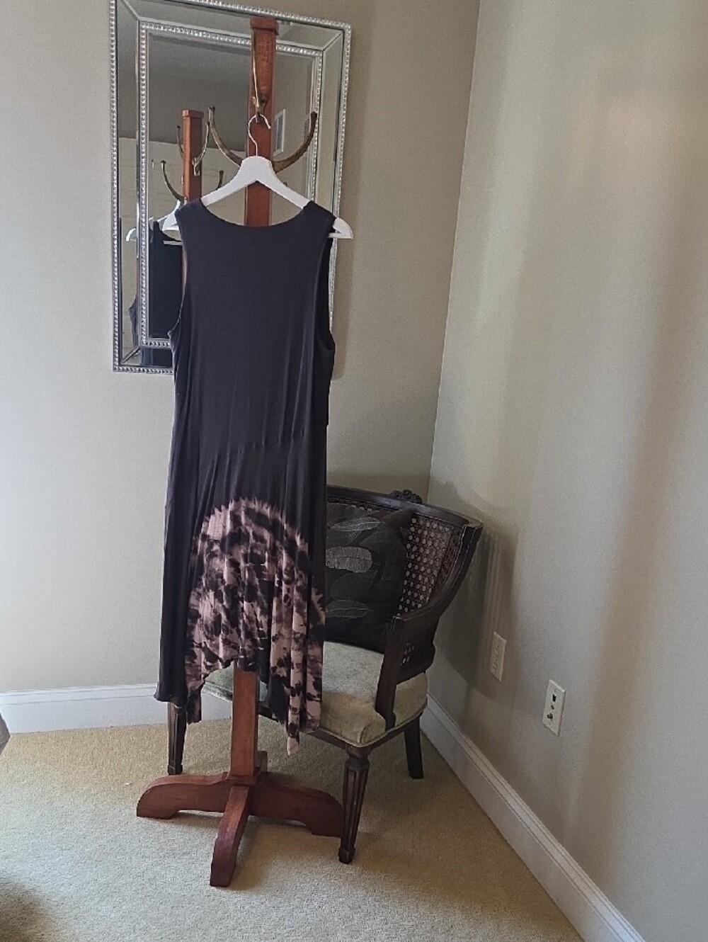 Simply Vera Wang Sleeveless Tie-Dye Maxi Dress in Chocolate and Blush - Picture 12 of 12